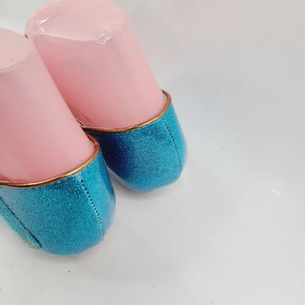 Disney Girl's Blue Jasmine‎ Costume Open Toe Princess Casual Mary Jane Shoes 3 - Picture 4 of 9